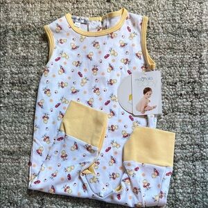 NEW Magnolia Baby Yellow and White Onesie